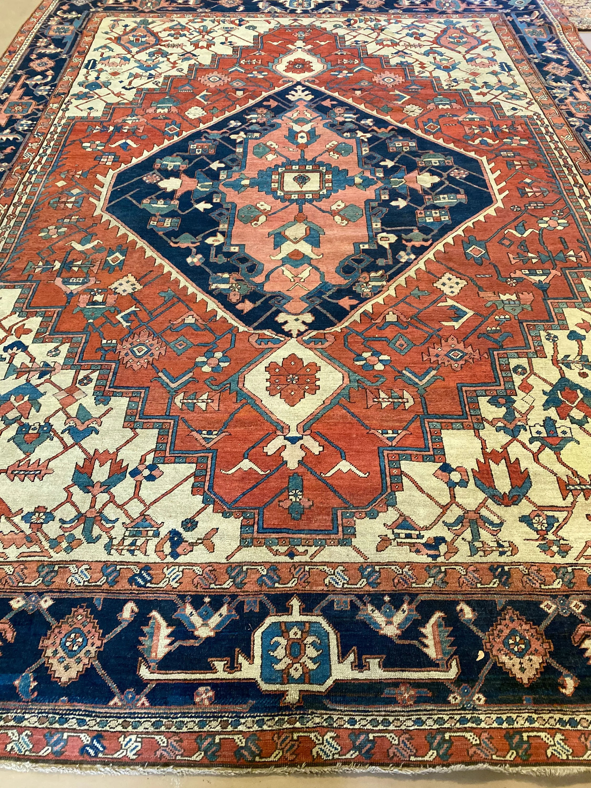 Antique Persian Serapi rug - F-00204, Iran