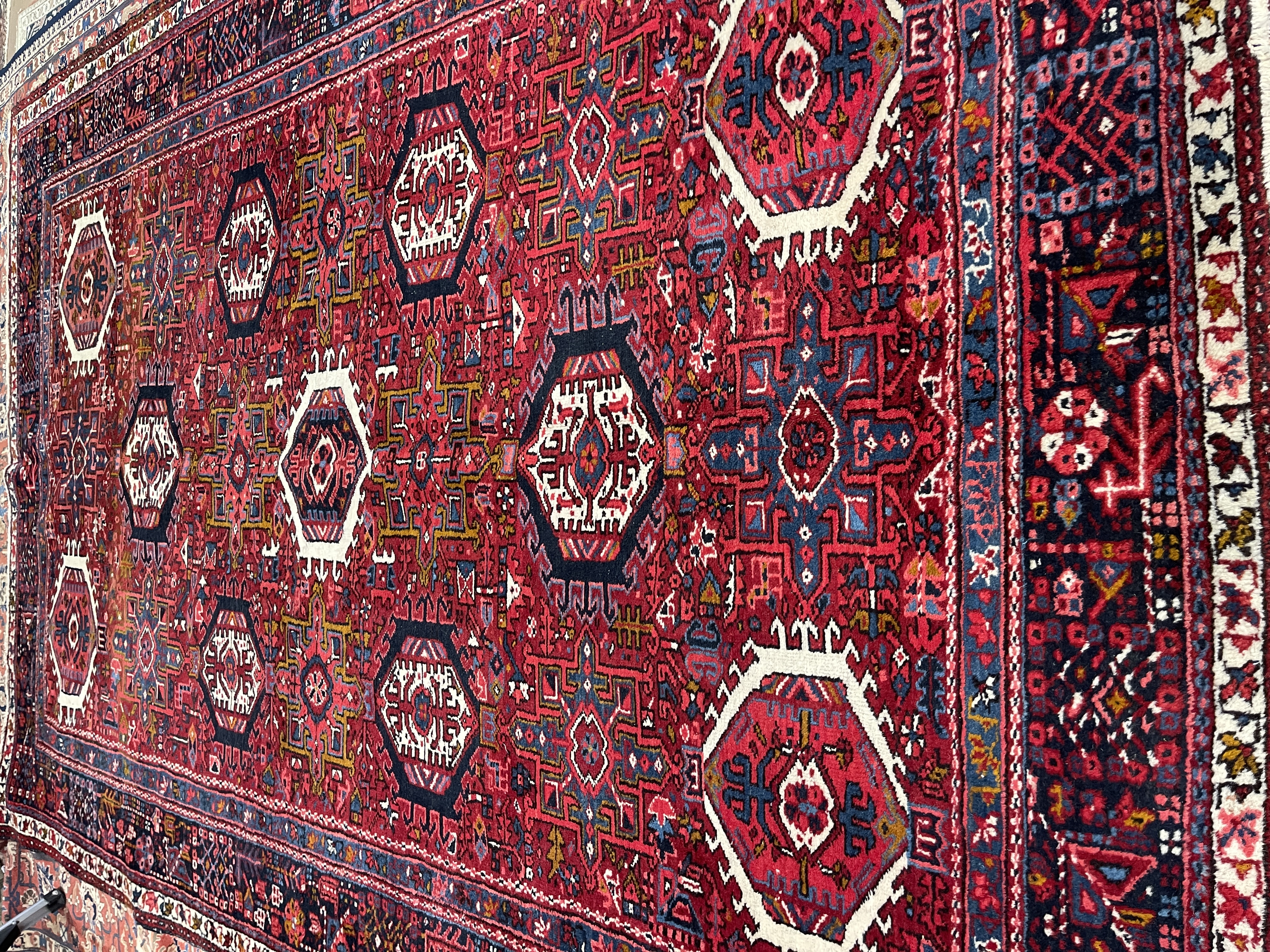 Karadja Persian F-001, Iran rug, 8'3"x11'8", in red, ivory, navy, light blue, rose, brown, .. - photo 1