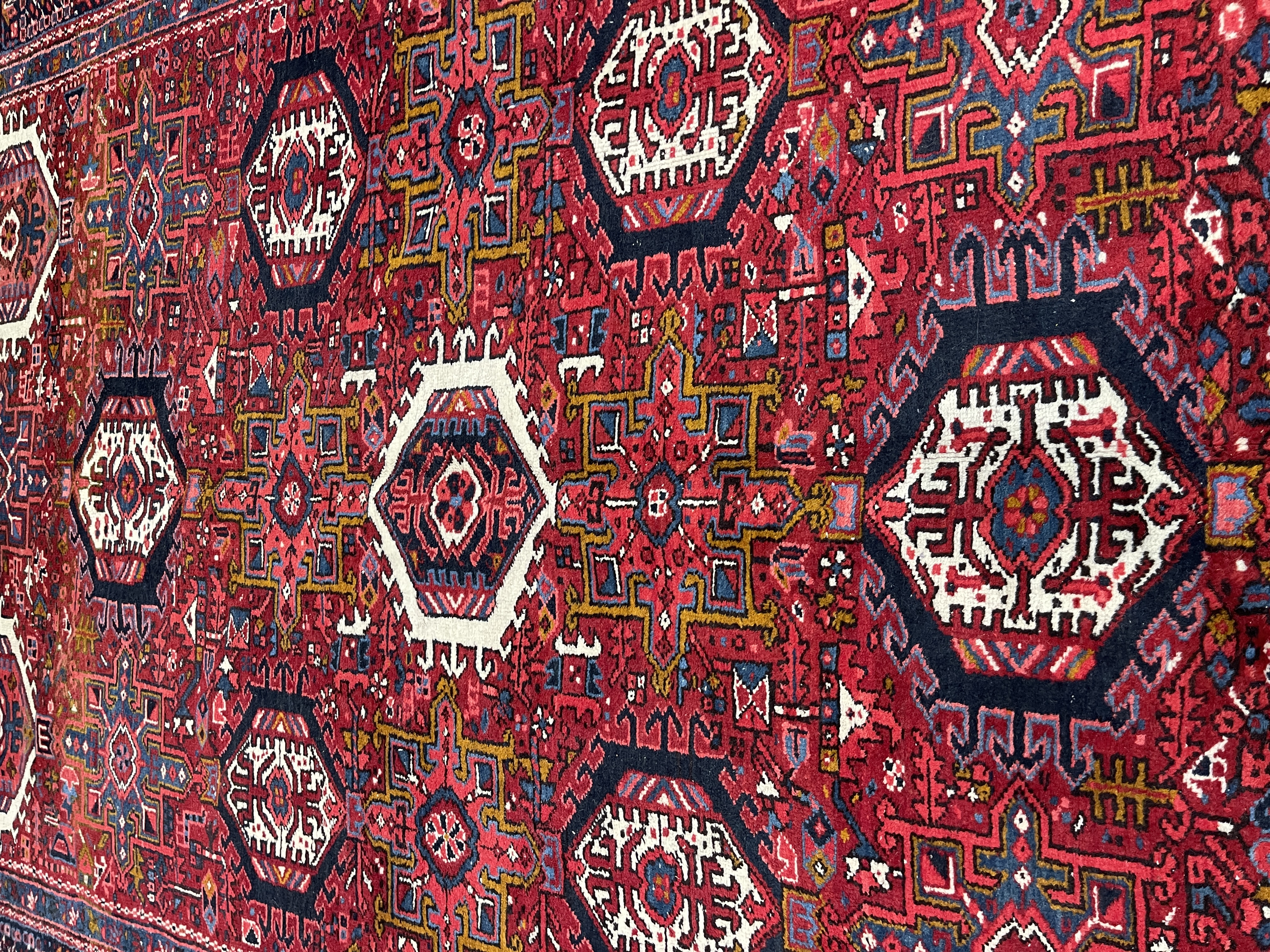 Karadja Persian F-001, Iran rug, 8'3"x11'8", in red, ivory, navy, light blue, rose, brown, .. - photo 2