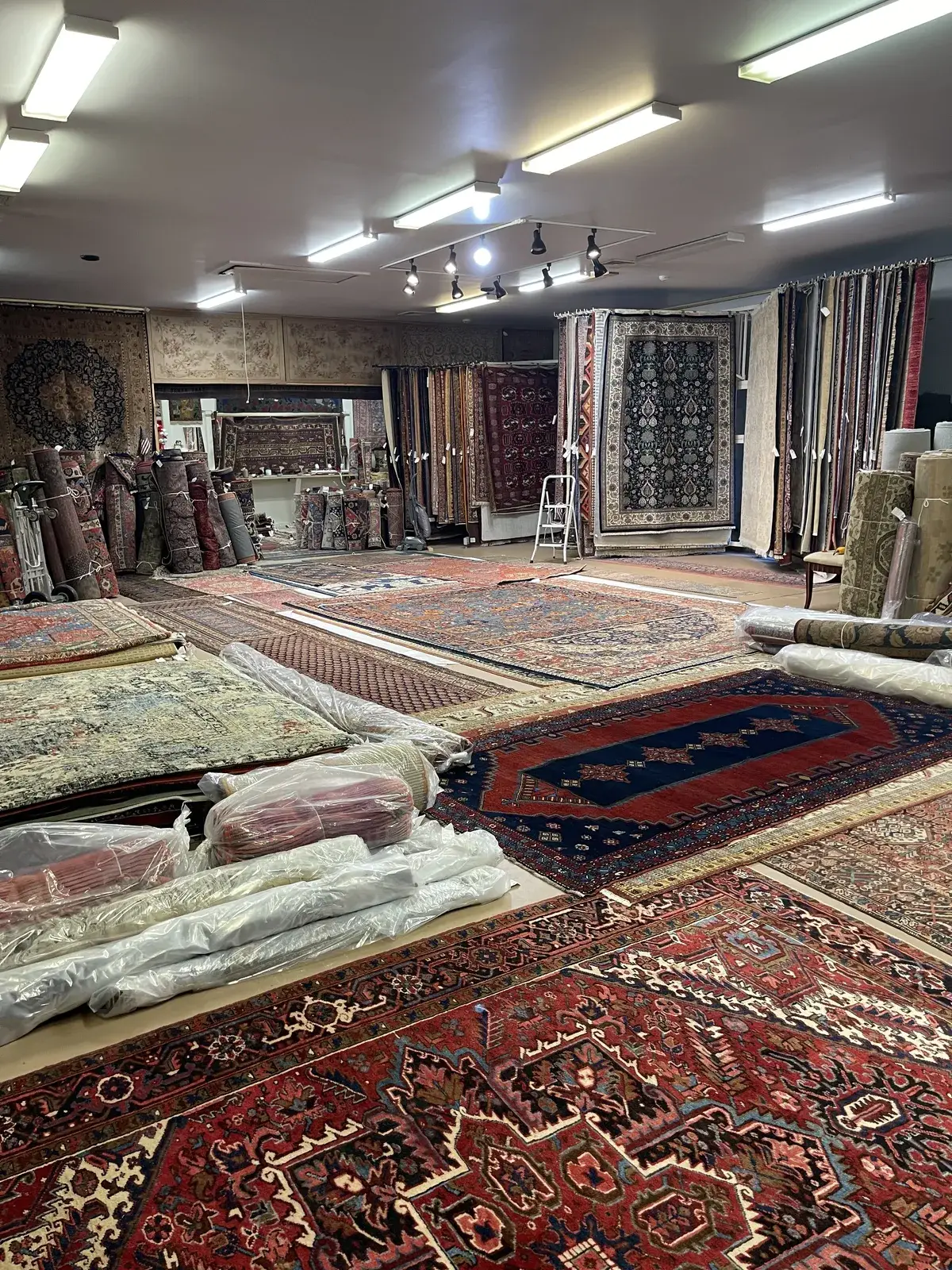 A view across the rug gallery in Woodbury